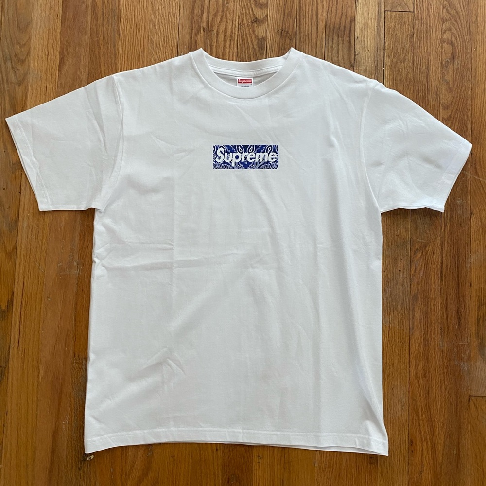 Supreme box logo bandana Blue 2019